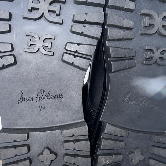 Sam Edelman Black Leather Combat Boots womens 7.5 - Picture 5 of 7